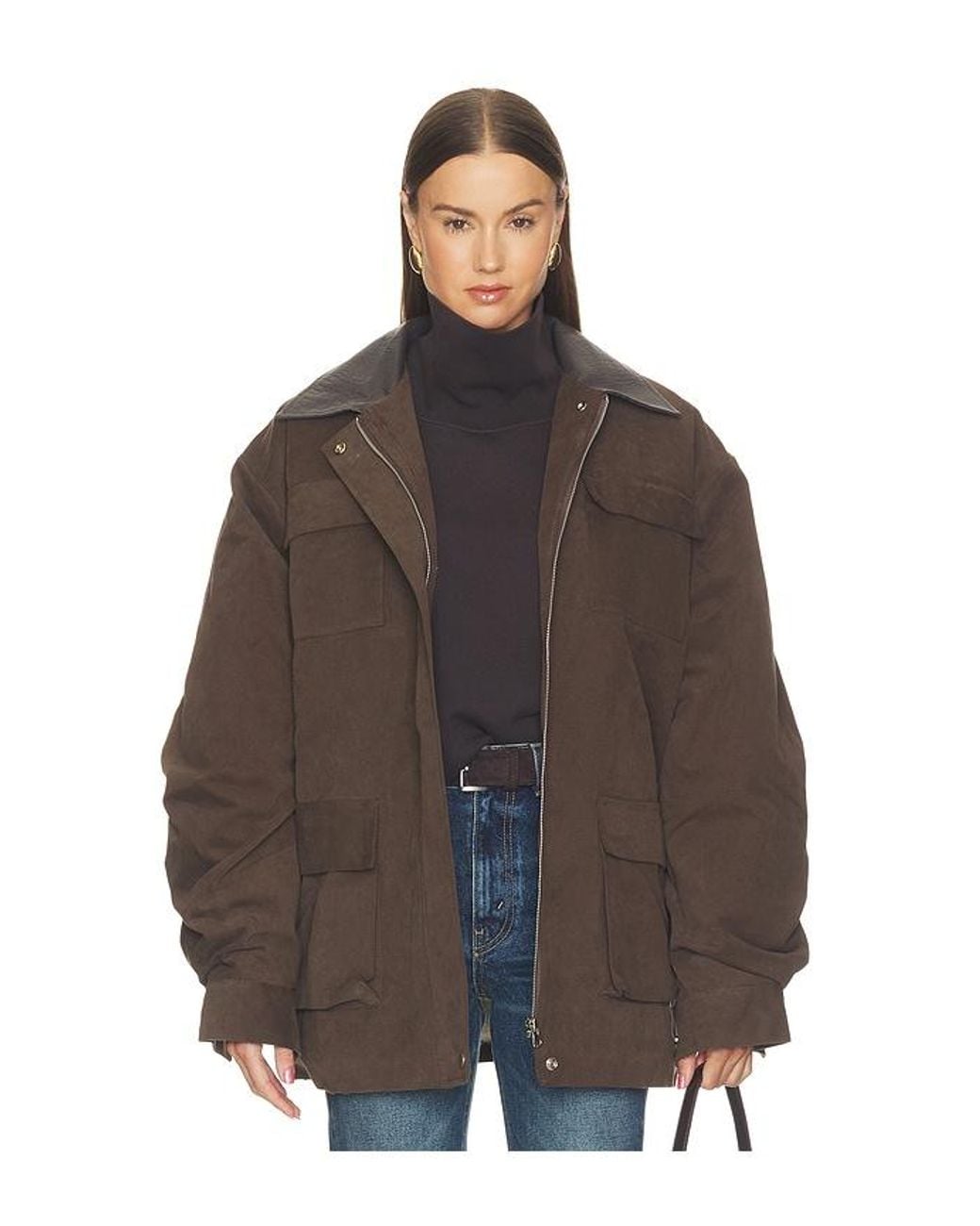 Source Unknown Brown Baia Fleece Barn Jacket