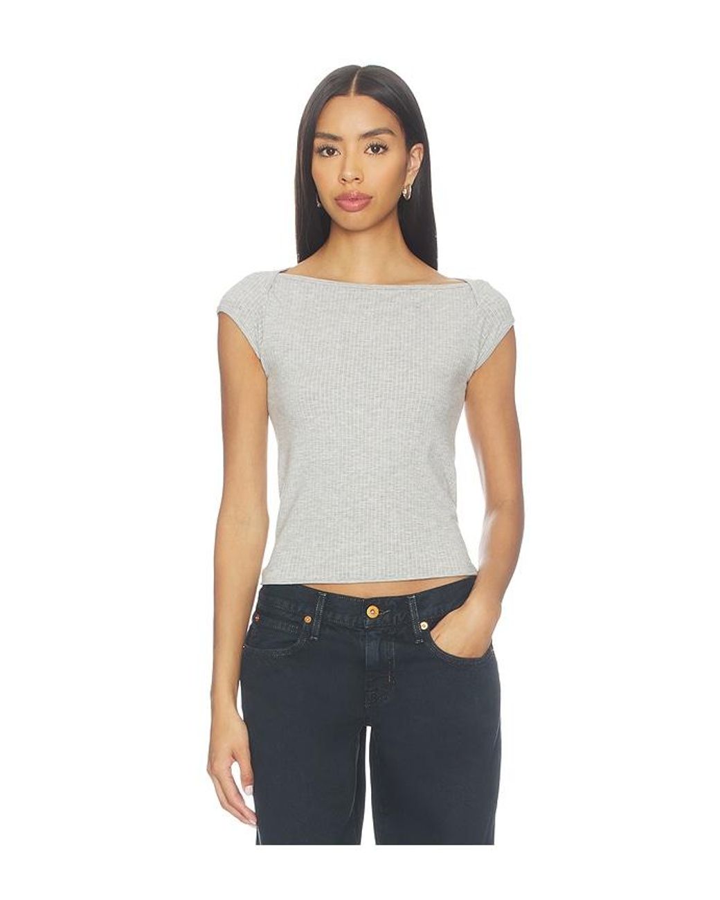 Free People Blue So Soft Seamless Modal Tee