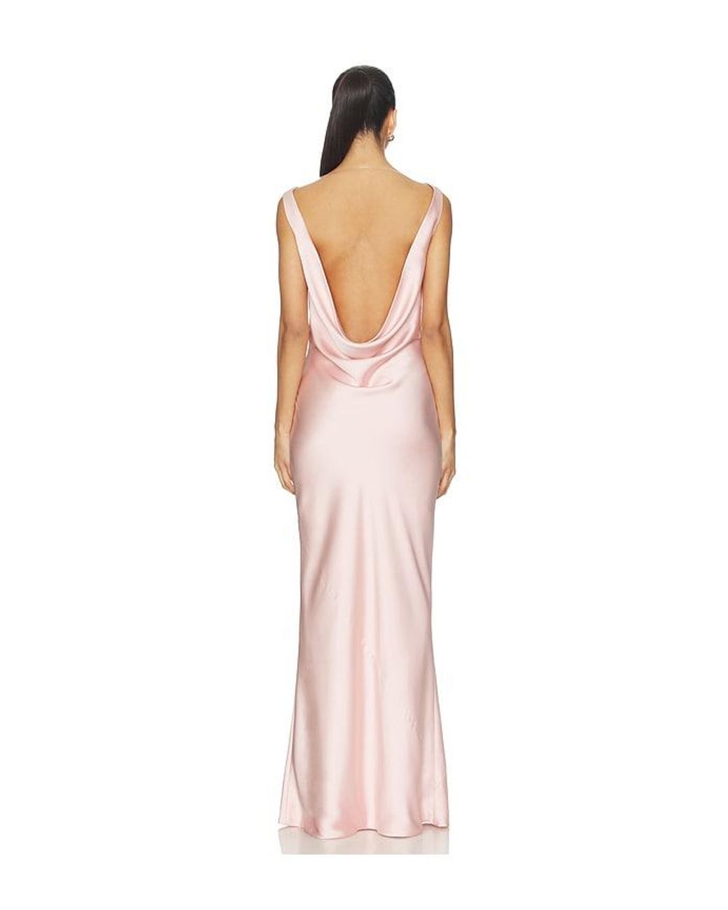 Norma Kamali Multicolor Sleeveless Low Back Drape Gown