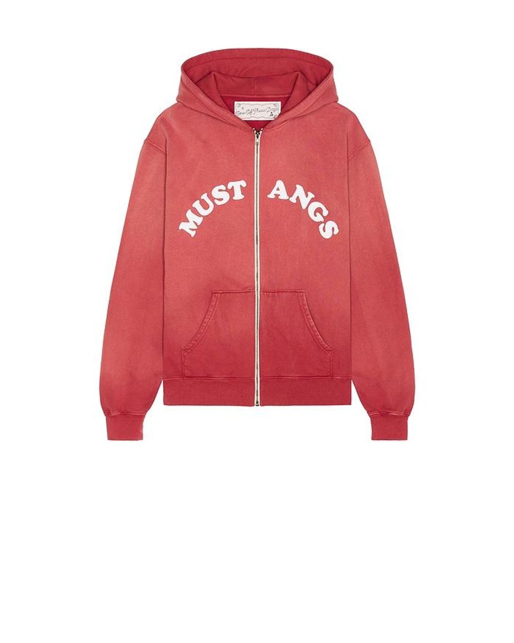 One Of These Days Red Good Luck Mustangs Zip Hoody for men