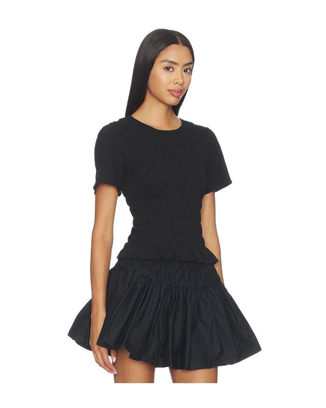 Sanctuary Black Better Together Smocked Top