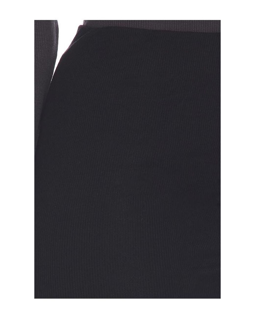 Enza Costa Black Silk Rib Twist Skirt