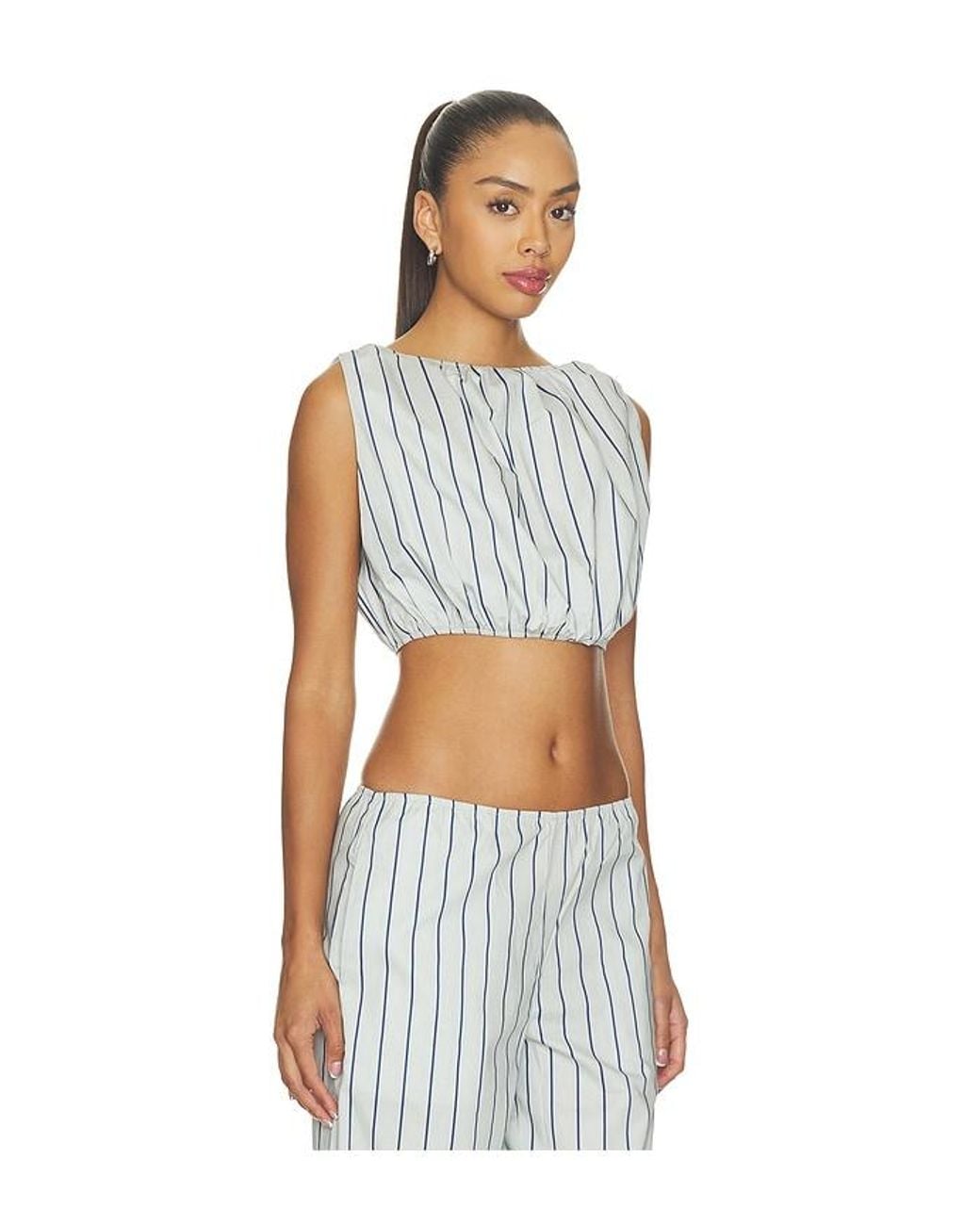 WeWoreWhat Blue Bubble Cropped Tank Top