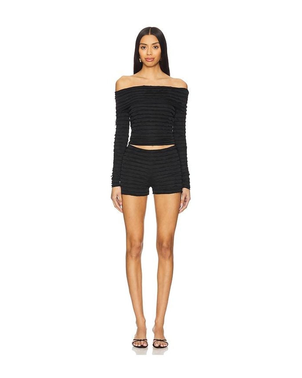 superdown Black Jessamine Short Set