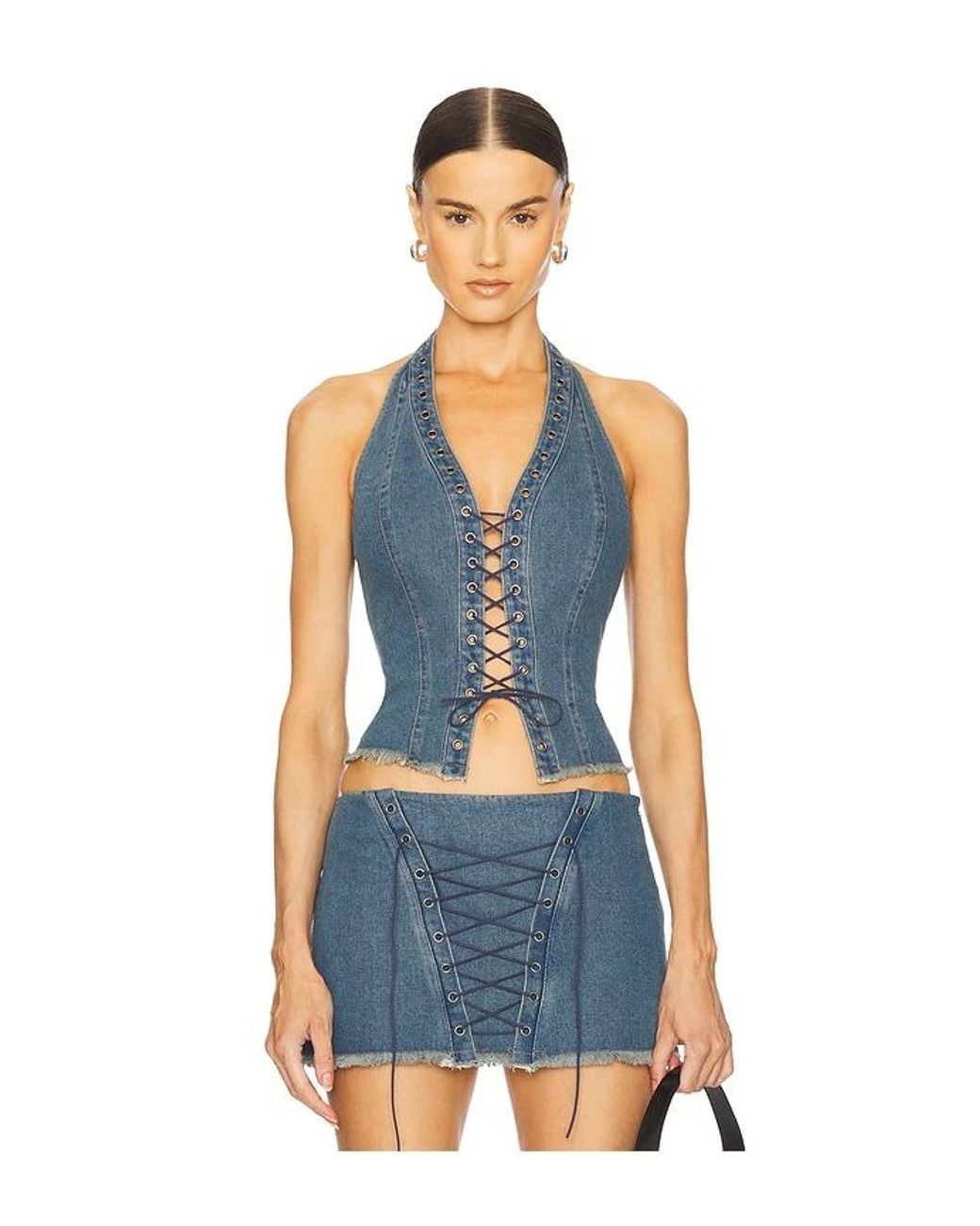 LOBA Blue Selma Top