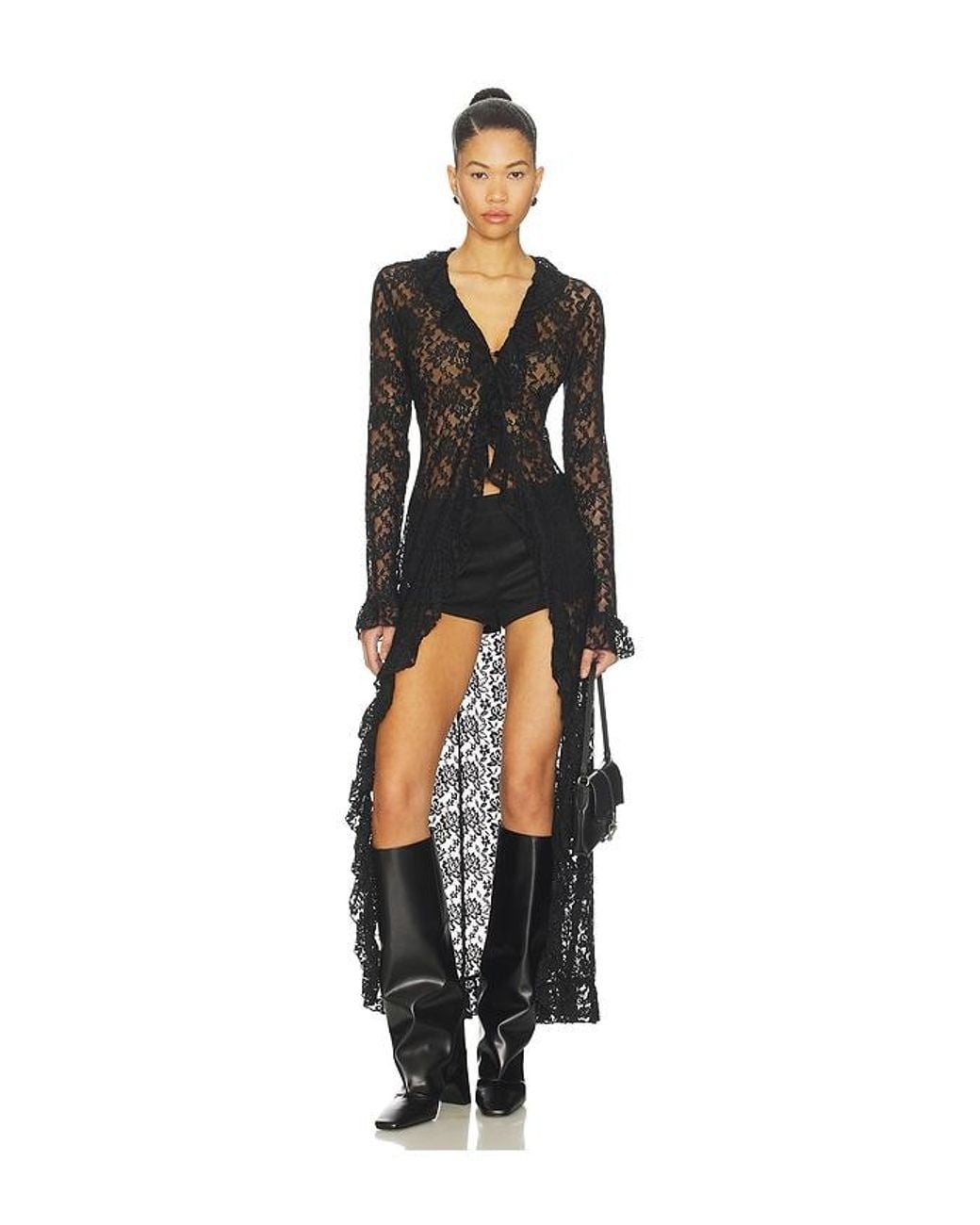 Lioness Black Long Nights Duster