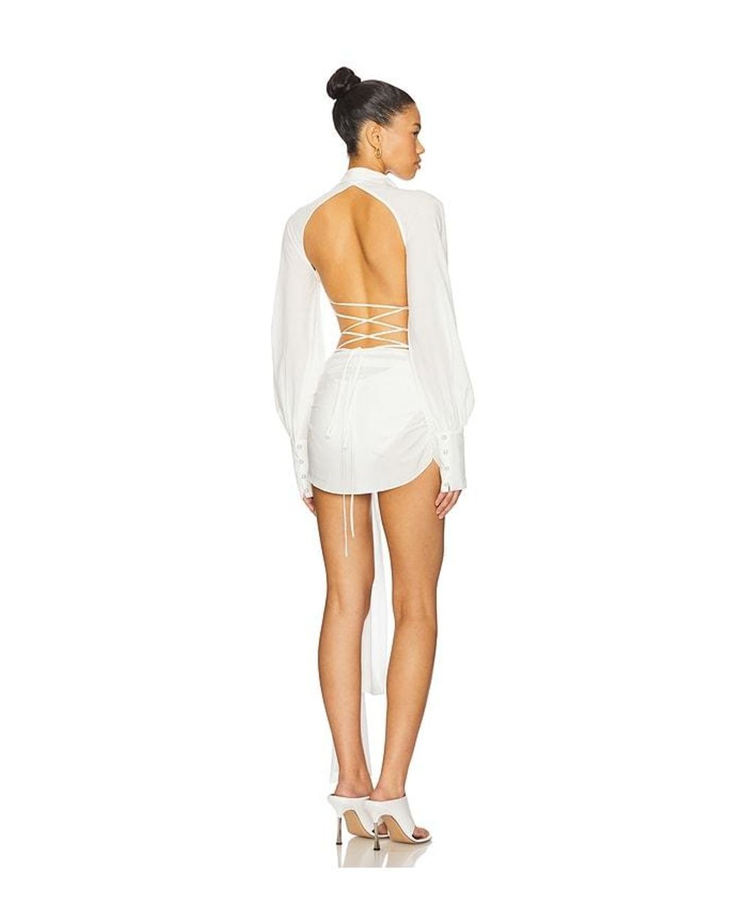Kim Shui White Jeannie Mini Dress