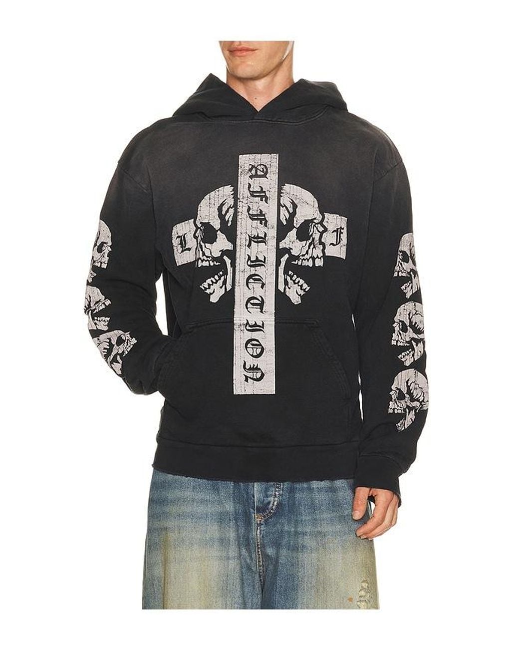 Affliction Black Free Mind Po Hoodie for men