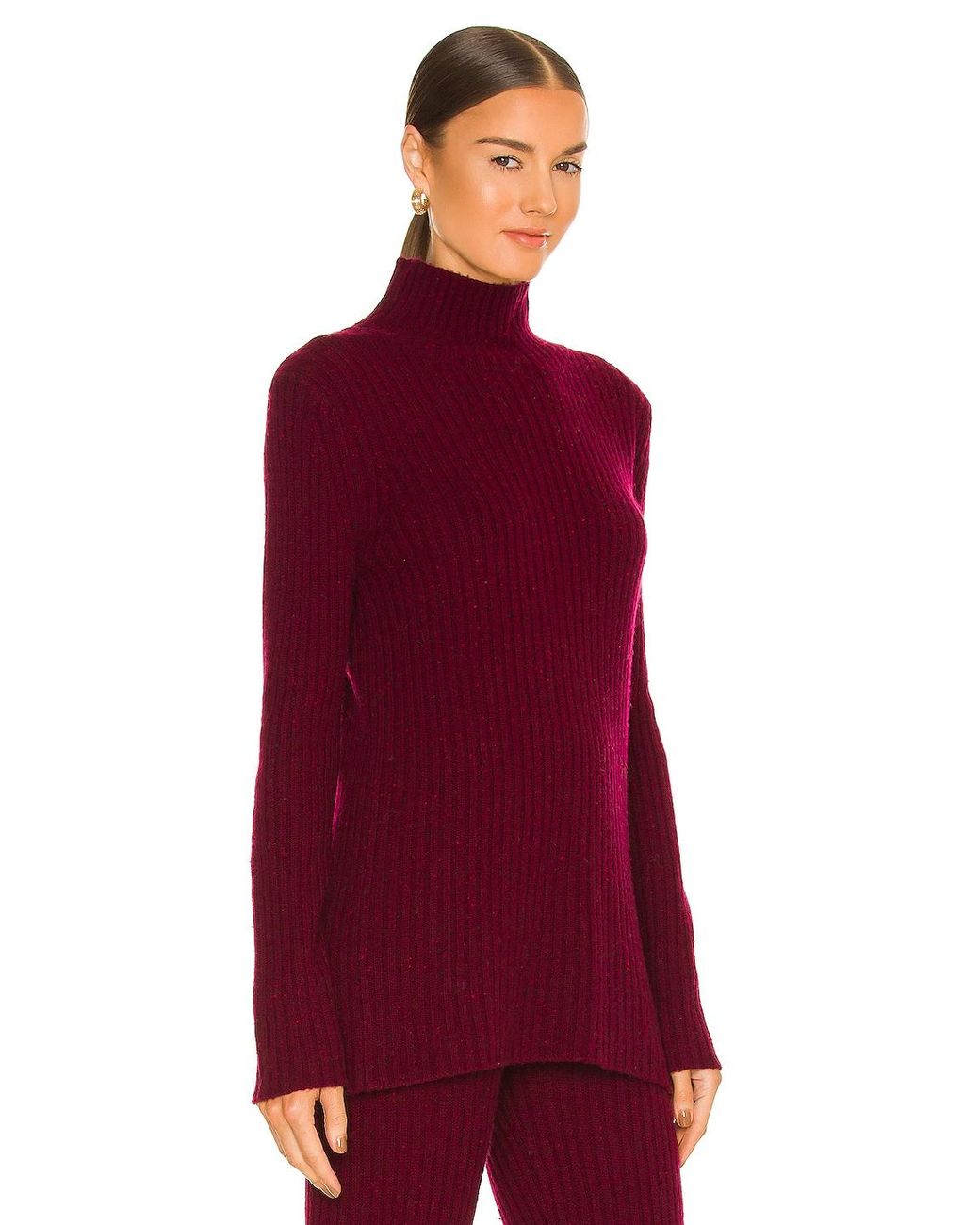 burgundy turtleneck womens