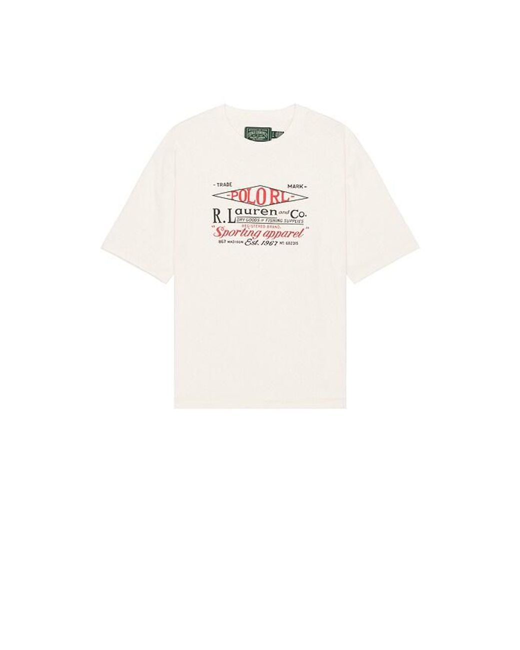 Polo Ralph Lauren White Sporting Graphic T-Shirt for men