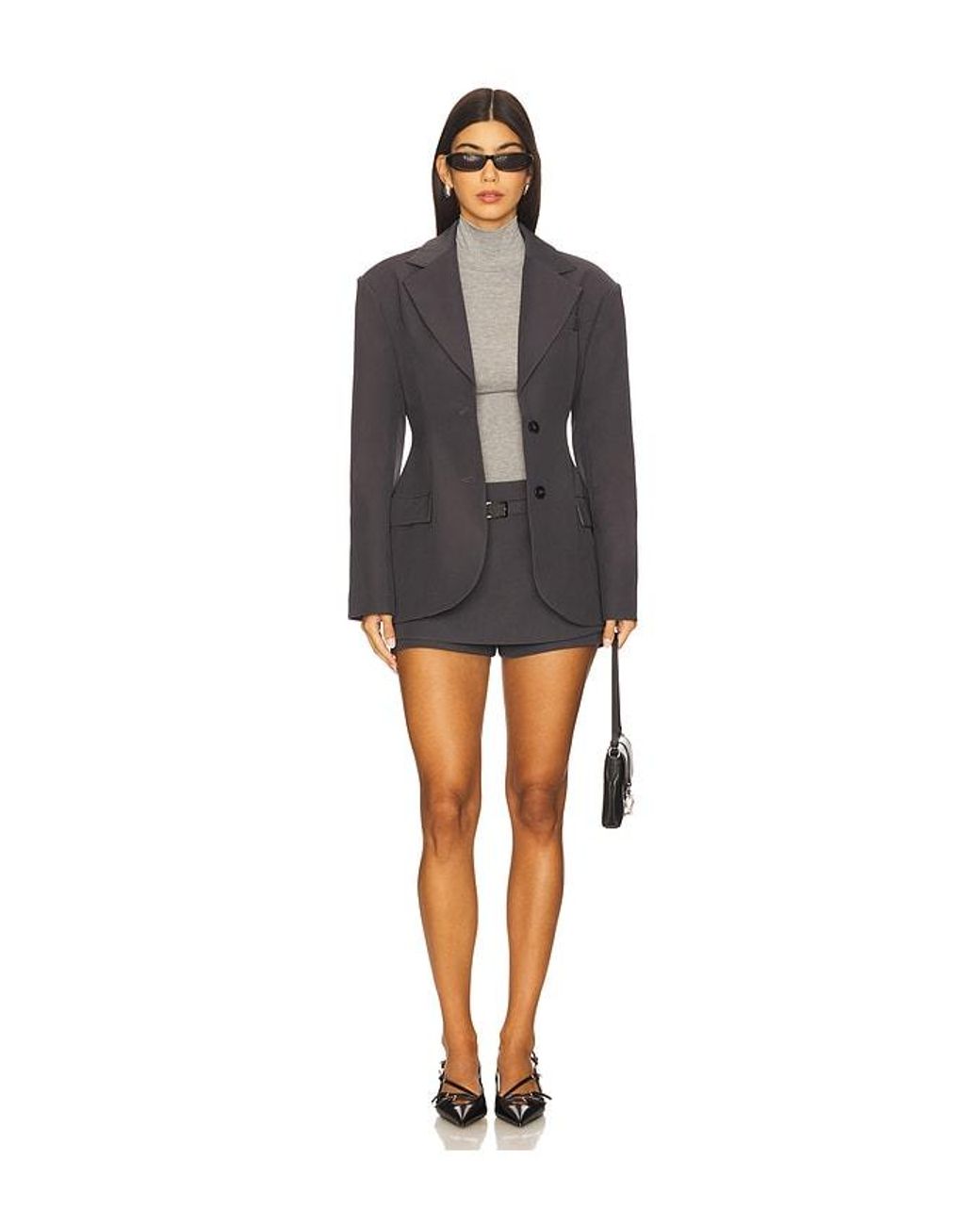 Line & Dot Gray Belmont Skort
