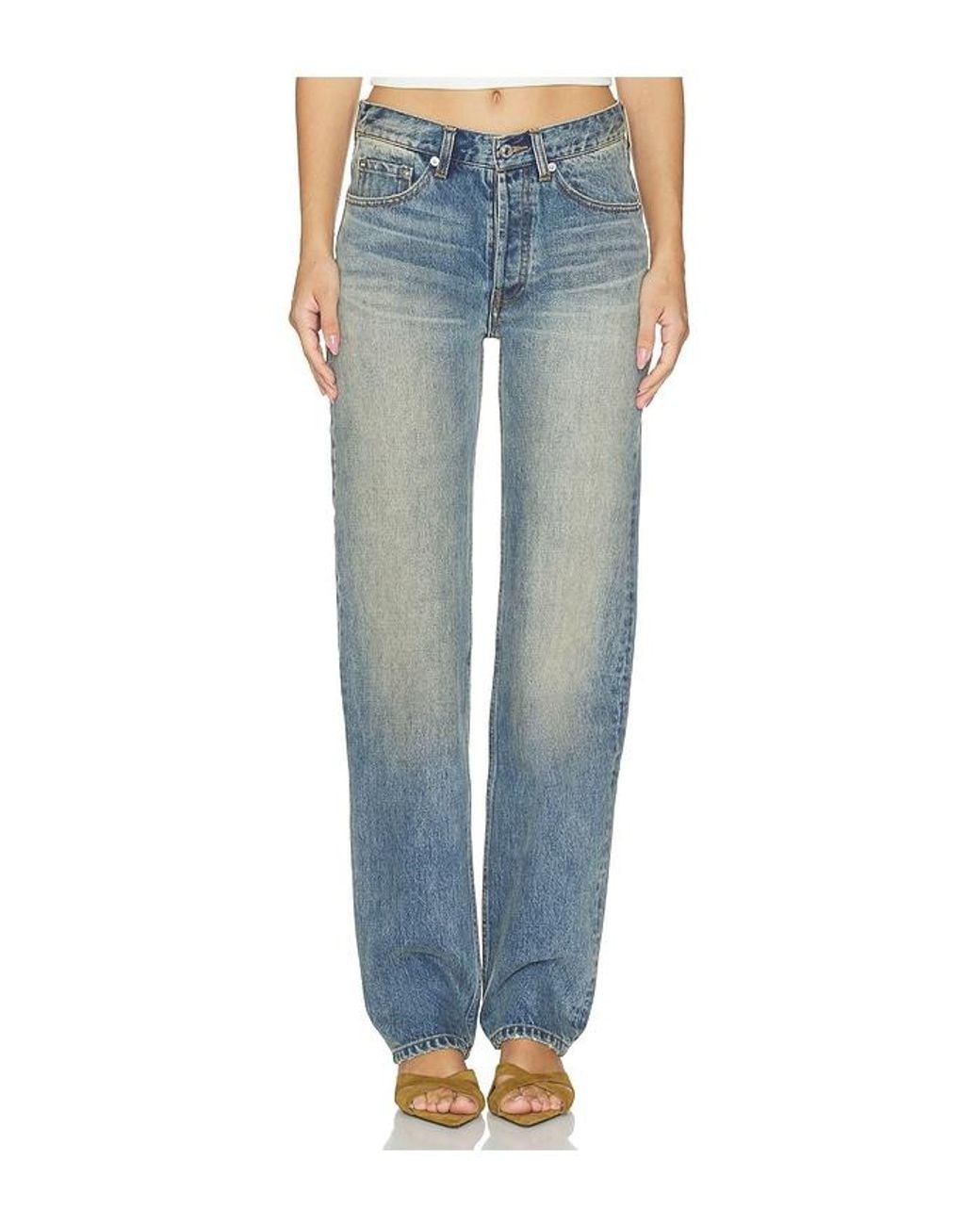 AYA MUSE Blue Straight Denim Jeans