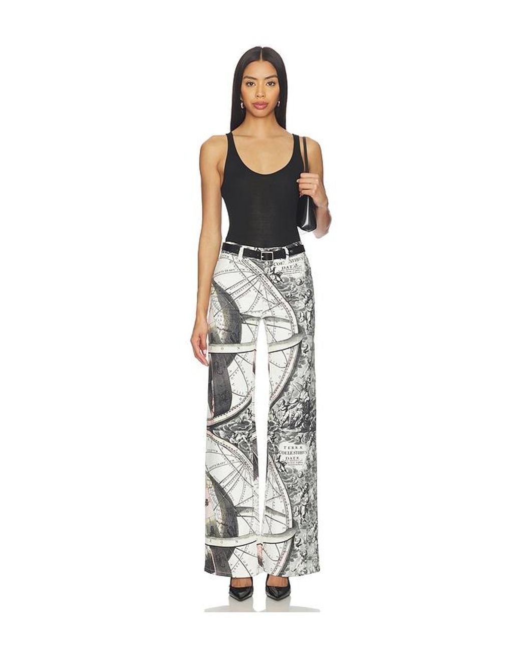 Alice + Olivia White Chic Full Length Jean