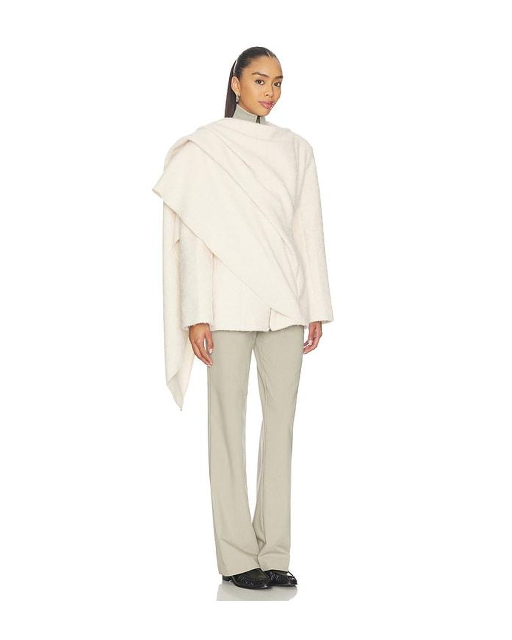 SELMACILEK White Cape Coat