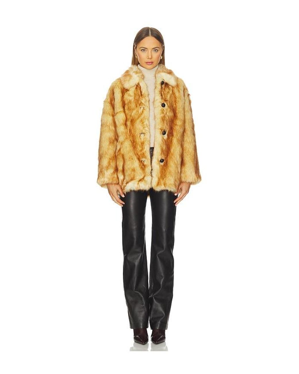 Rag & Bone Metallic Brenna Faux Fur Jacket