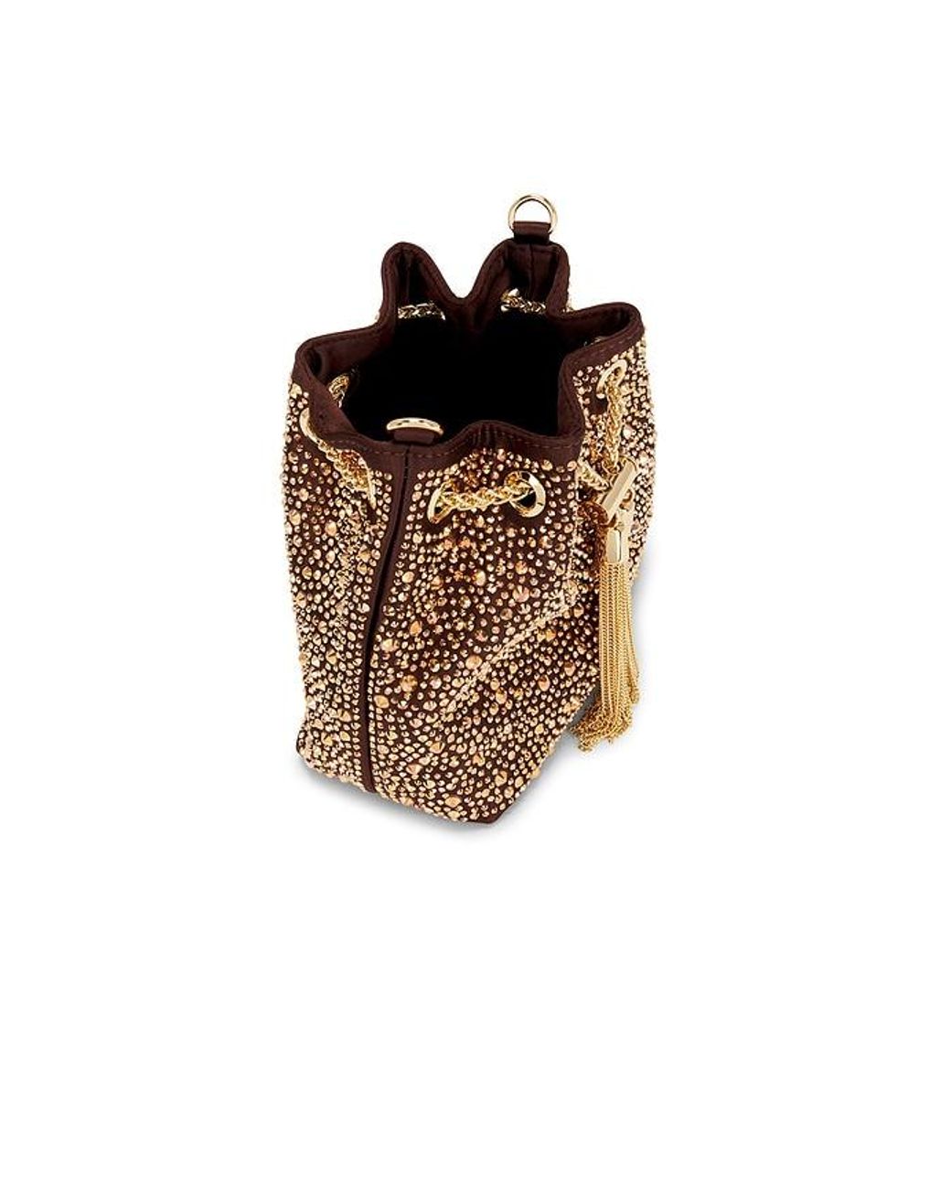 Olga Berg Brown Mika Crystal Pouch