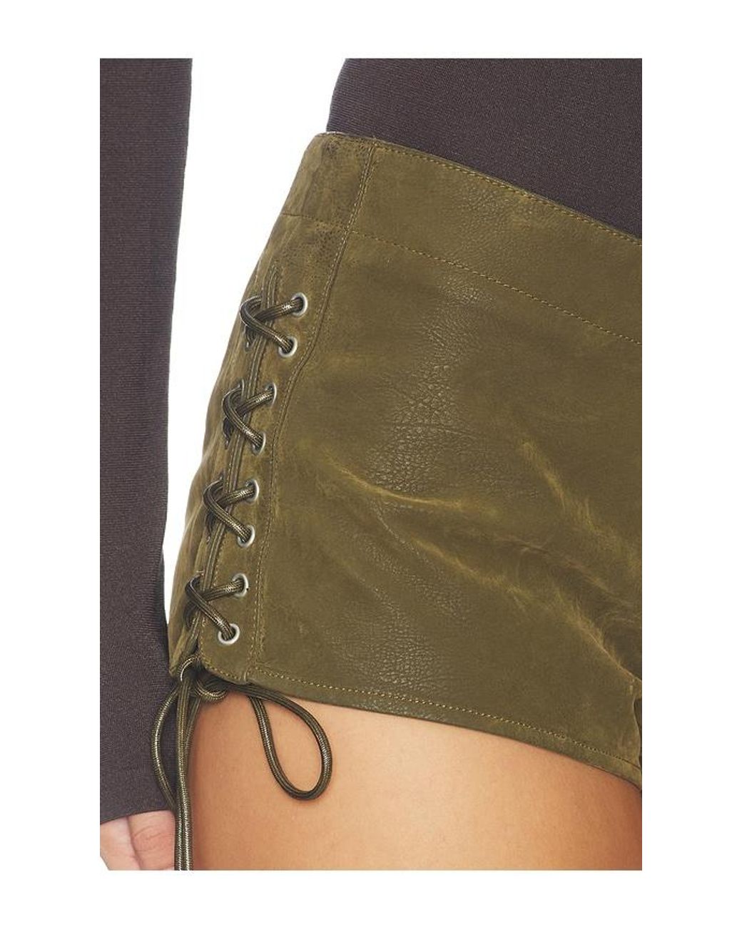Free People Multicolor Sun Siren Suede Mirco Short