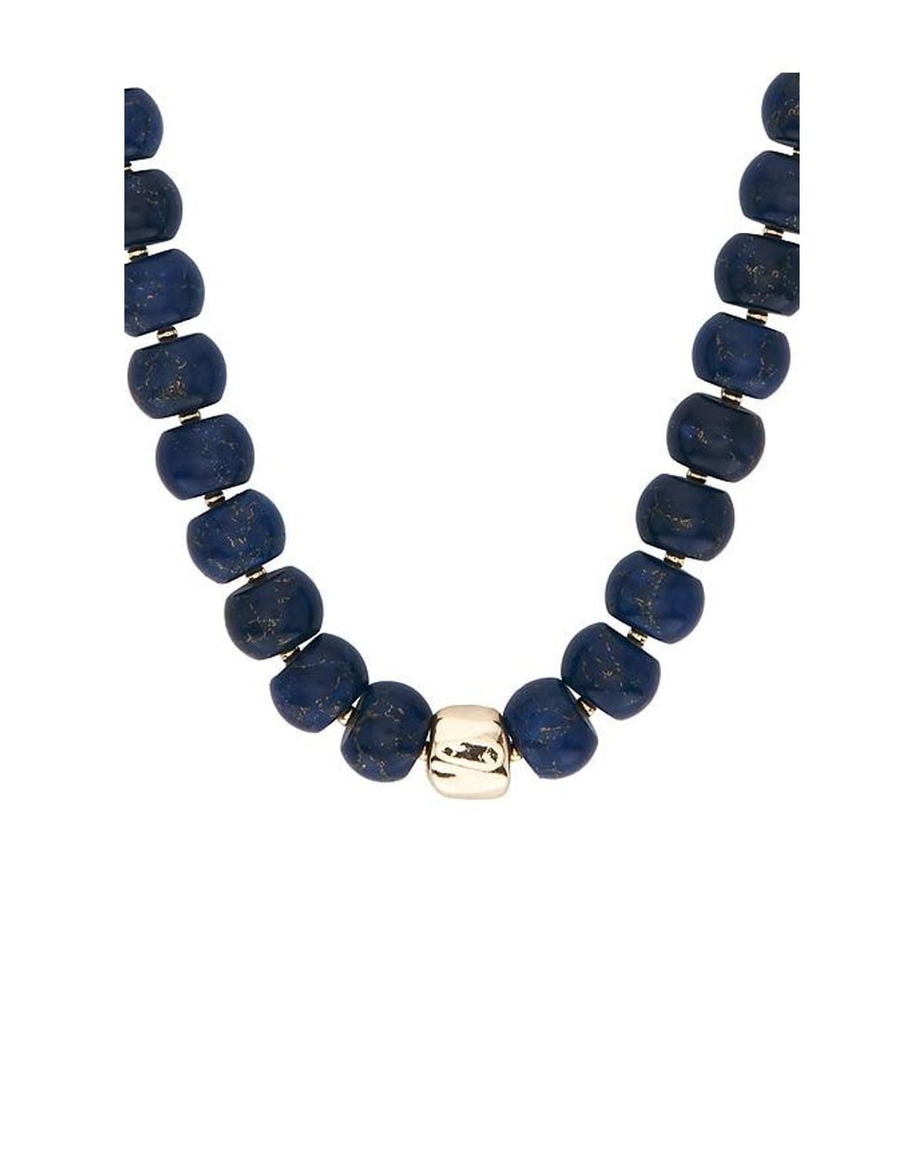 Ettika Blue Power Bead Statement Necklace