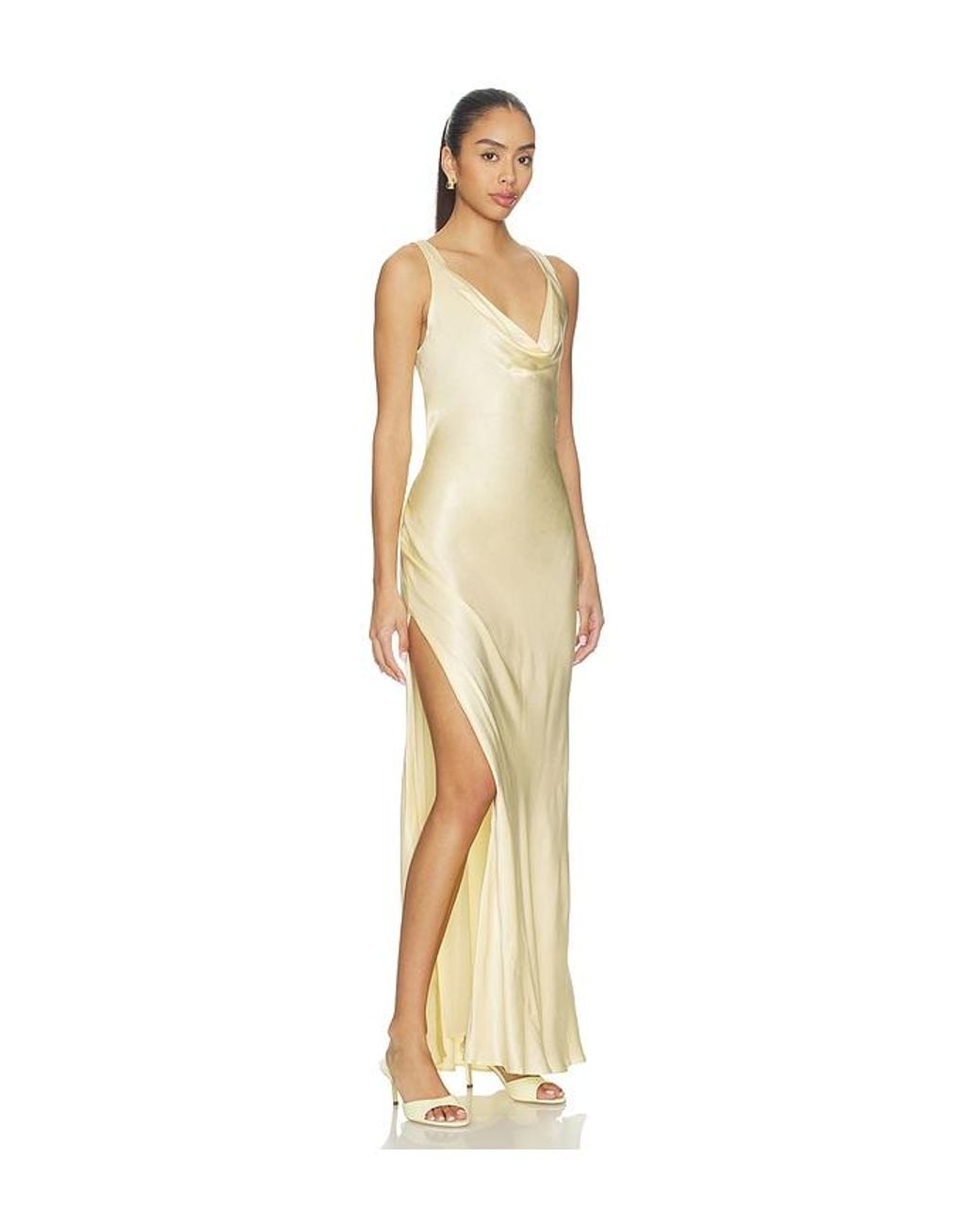 Bardot Natural X Revolve Anouk Cowl Neck Maxi Dress
