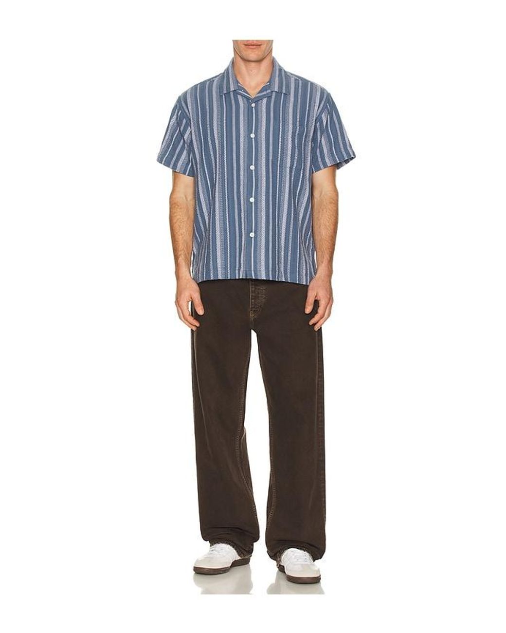 Obey Blue Hugh Woven Shirt for men