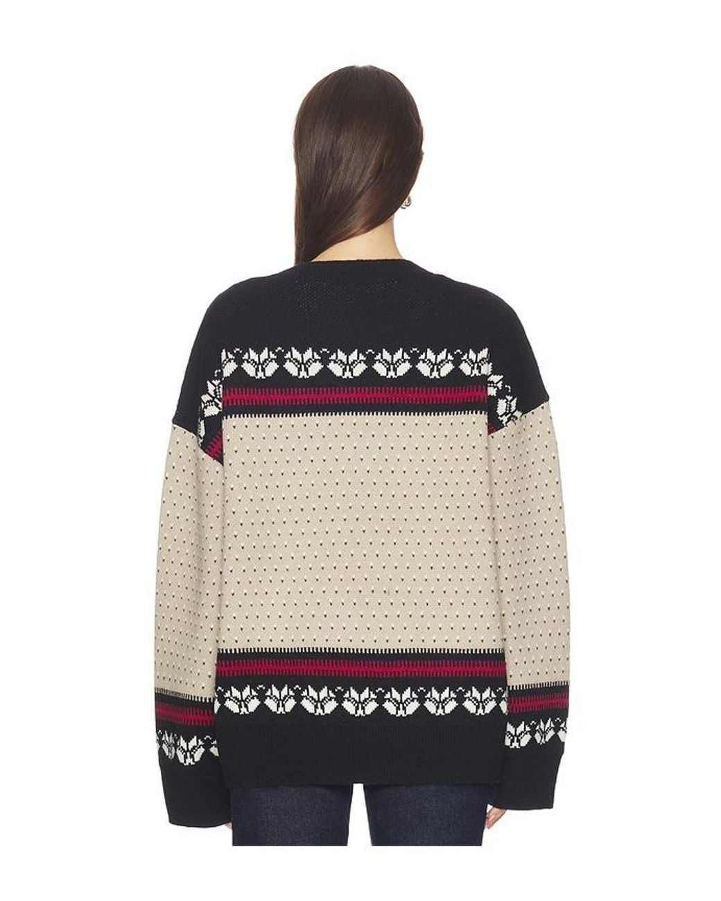 Lovers + Friends Black Theo Fairisle Sweater