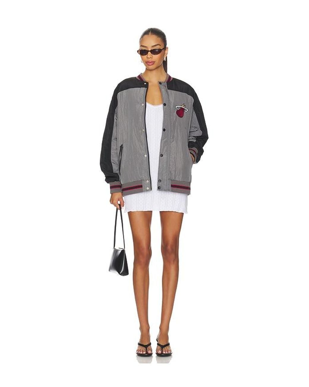 Terez Gray X Revolve Miami Heat Double Yoke Bomber