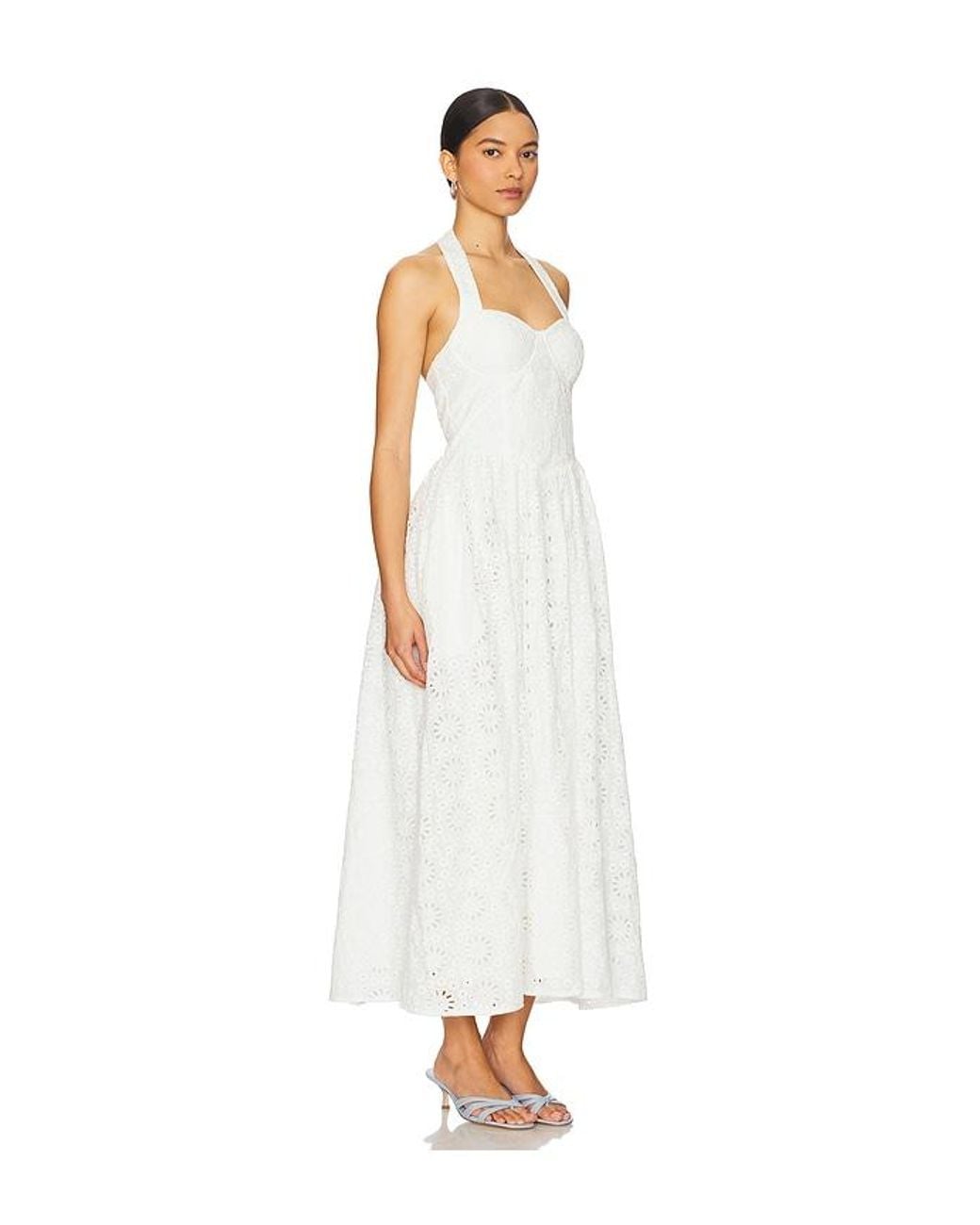 Line & Dot White Anka Dress