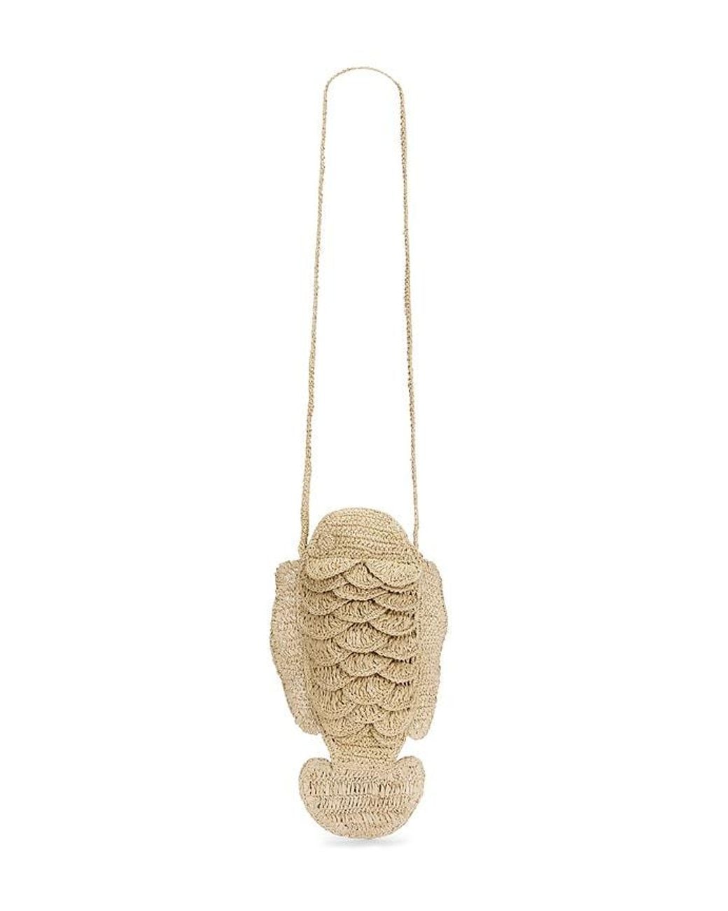 Madewell White Crochet Fish Clutch