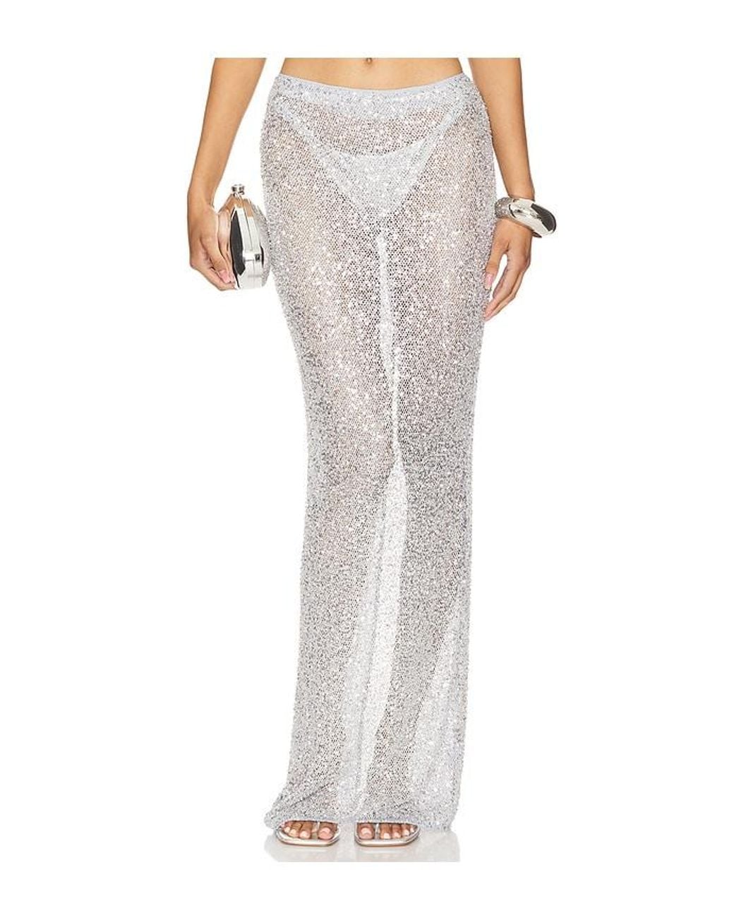 Nbd White Shanti Maxi Skirt