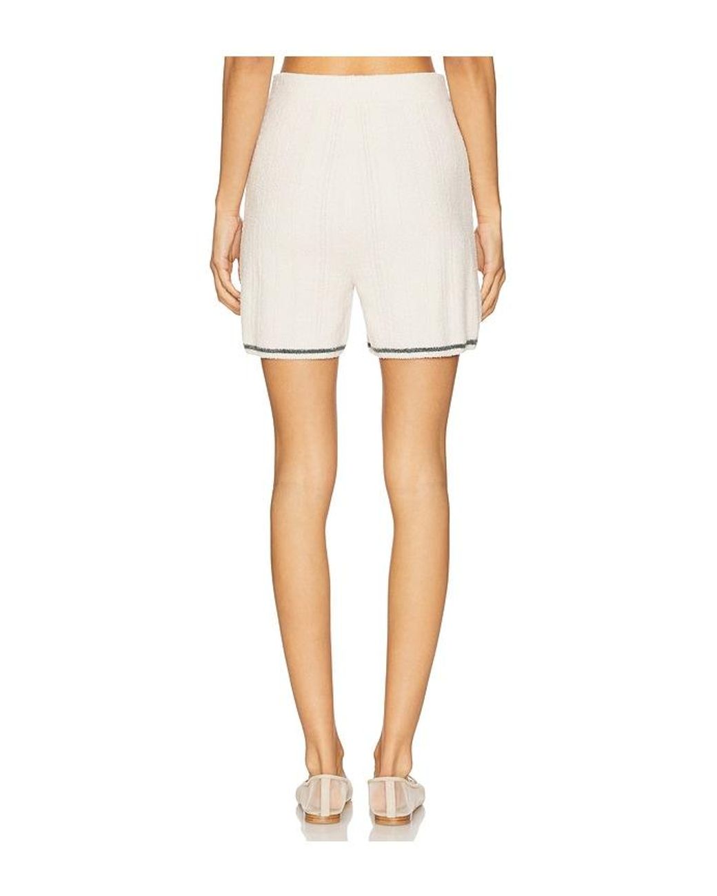 Barefoot Dreams White Shorts Cozychic Light Pointelle