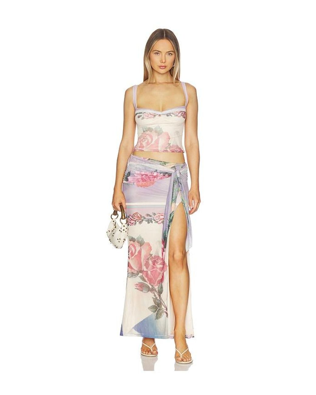Tiger Mist Multicolor Raffie Maxi Skirt