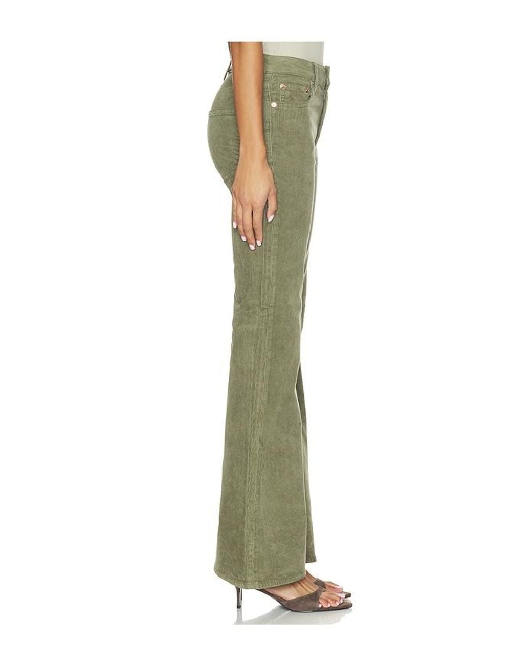 Pistola Green Kinsley Mid Rise Ultra Flare Jeans