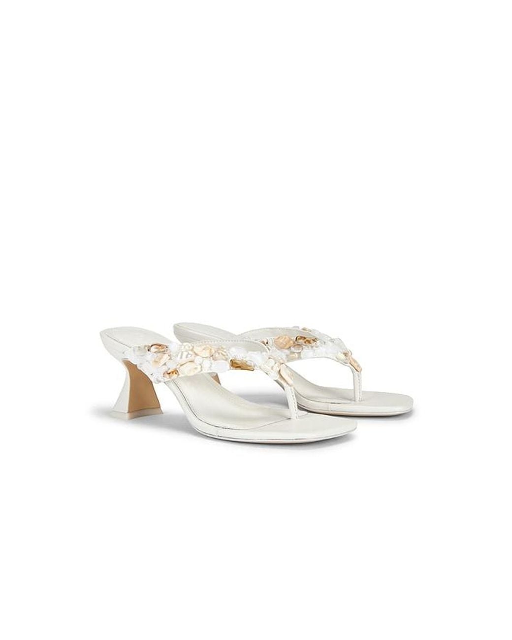 Cult Gaia White Abi Sandal