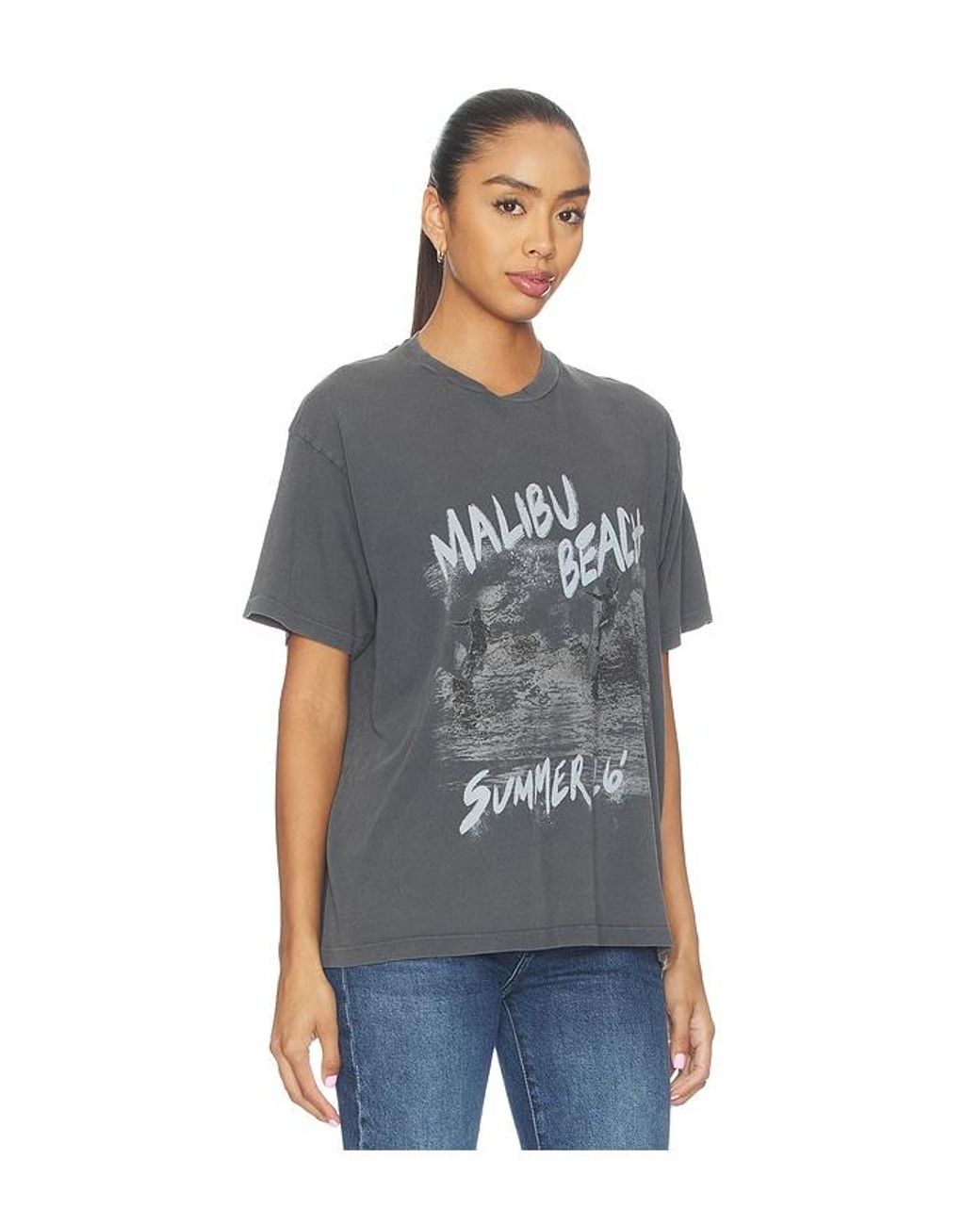 Anine Bing Blue Cade Tee Surfer