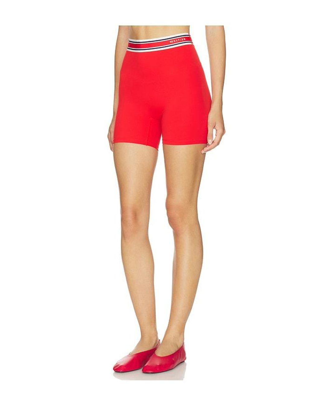 P.E Nation Red Avant 5 Inch Bike Short