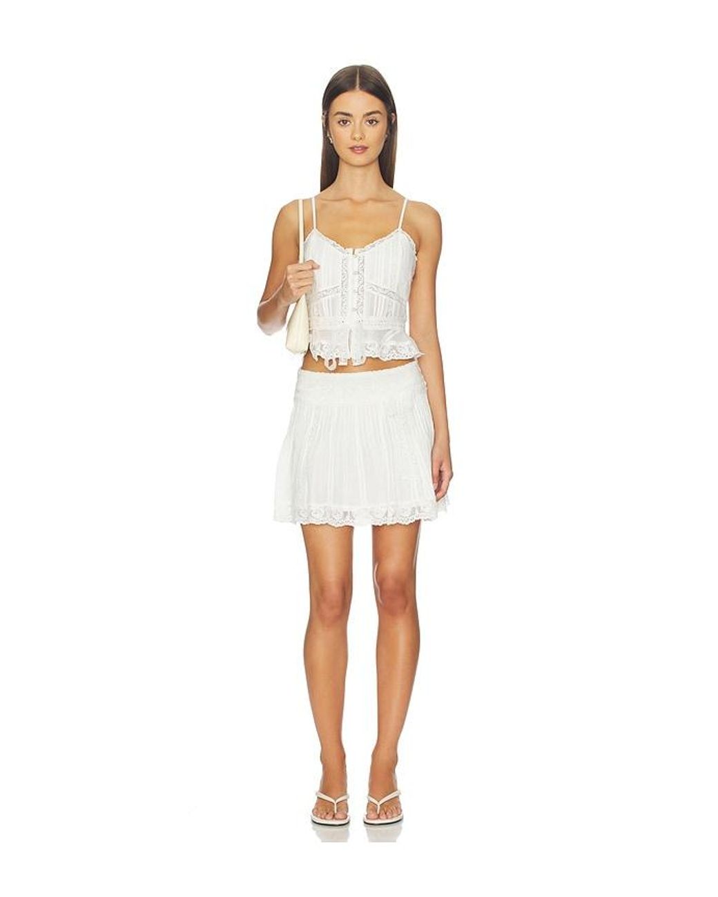 LoveShackFancy White Avra Top