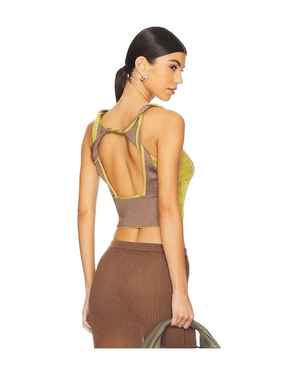 Isa Boulder Orange Two-Tone Twisted Top
