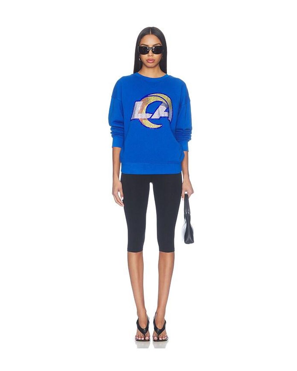Terez Blue Los Angeles Rams Marquee Crew Sweatshirt
