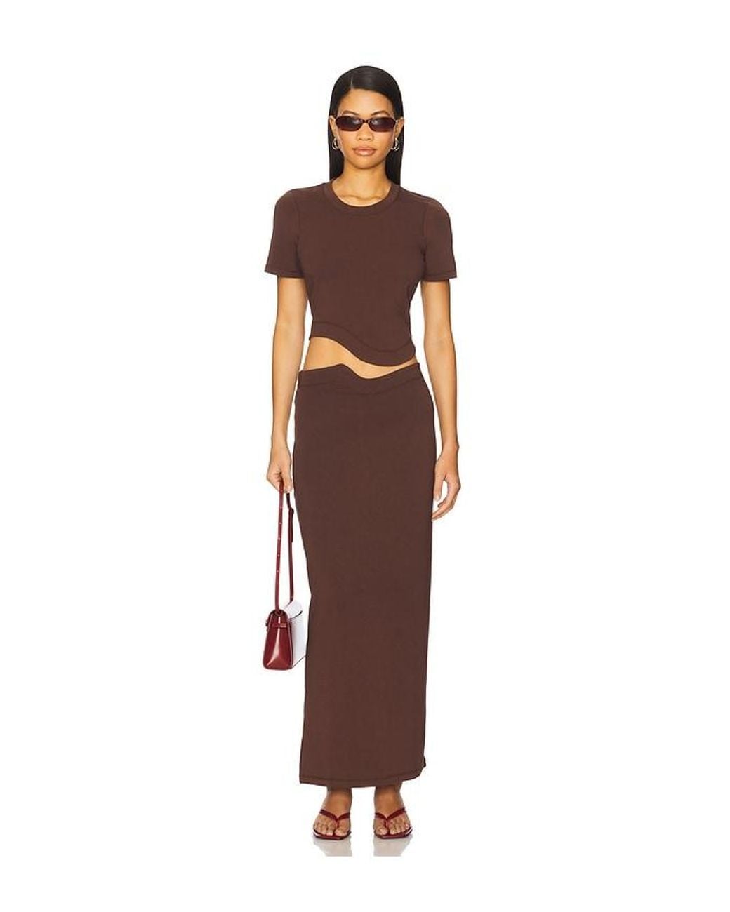 LNA Brown Jade Top