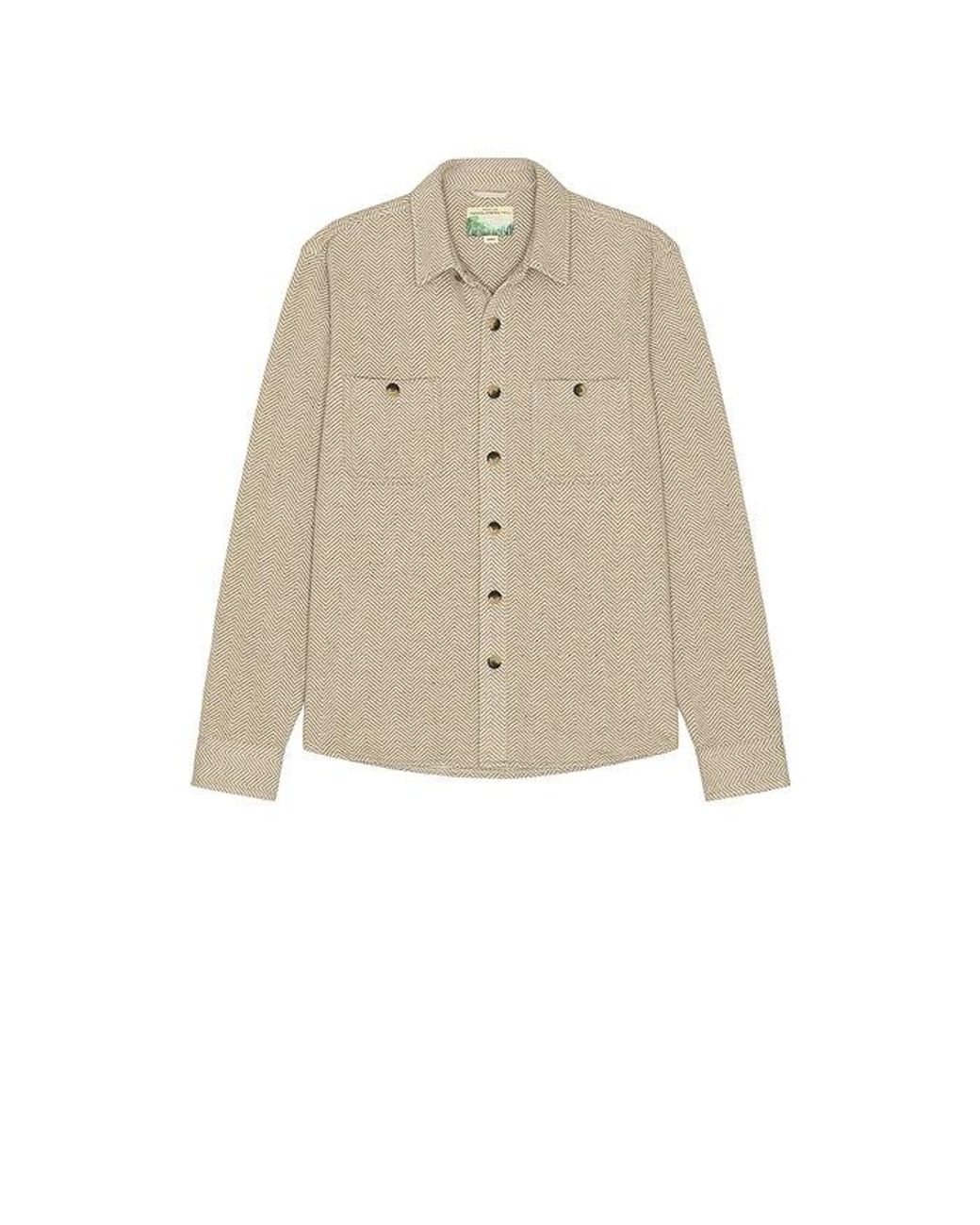 Marine Layer Natural Pacifica Stretch Twill Overshirt for men