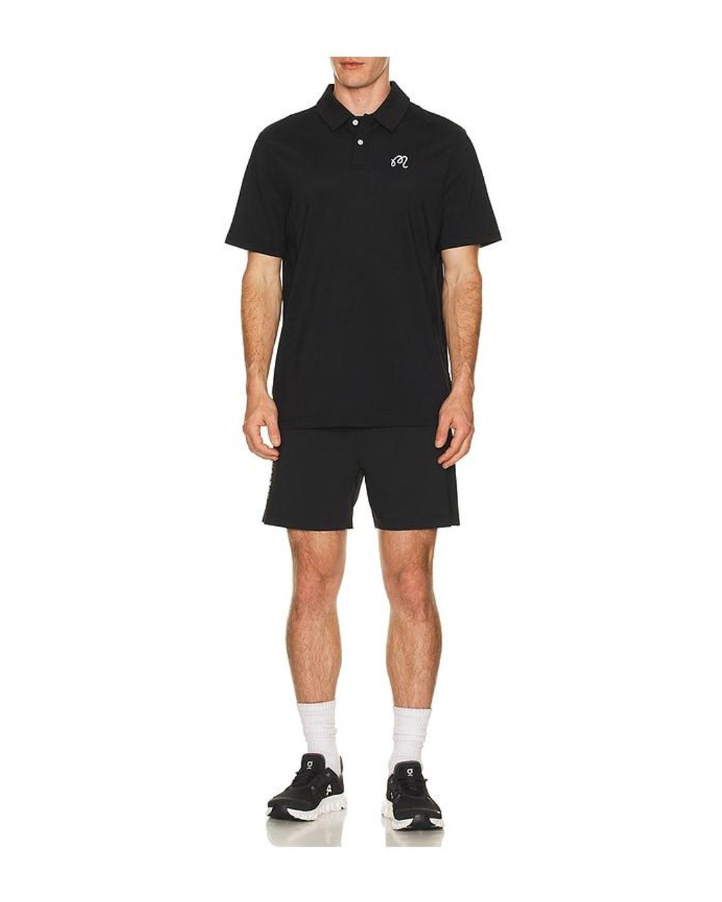 Malbon Black Performance Poly Tech Shorts for men