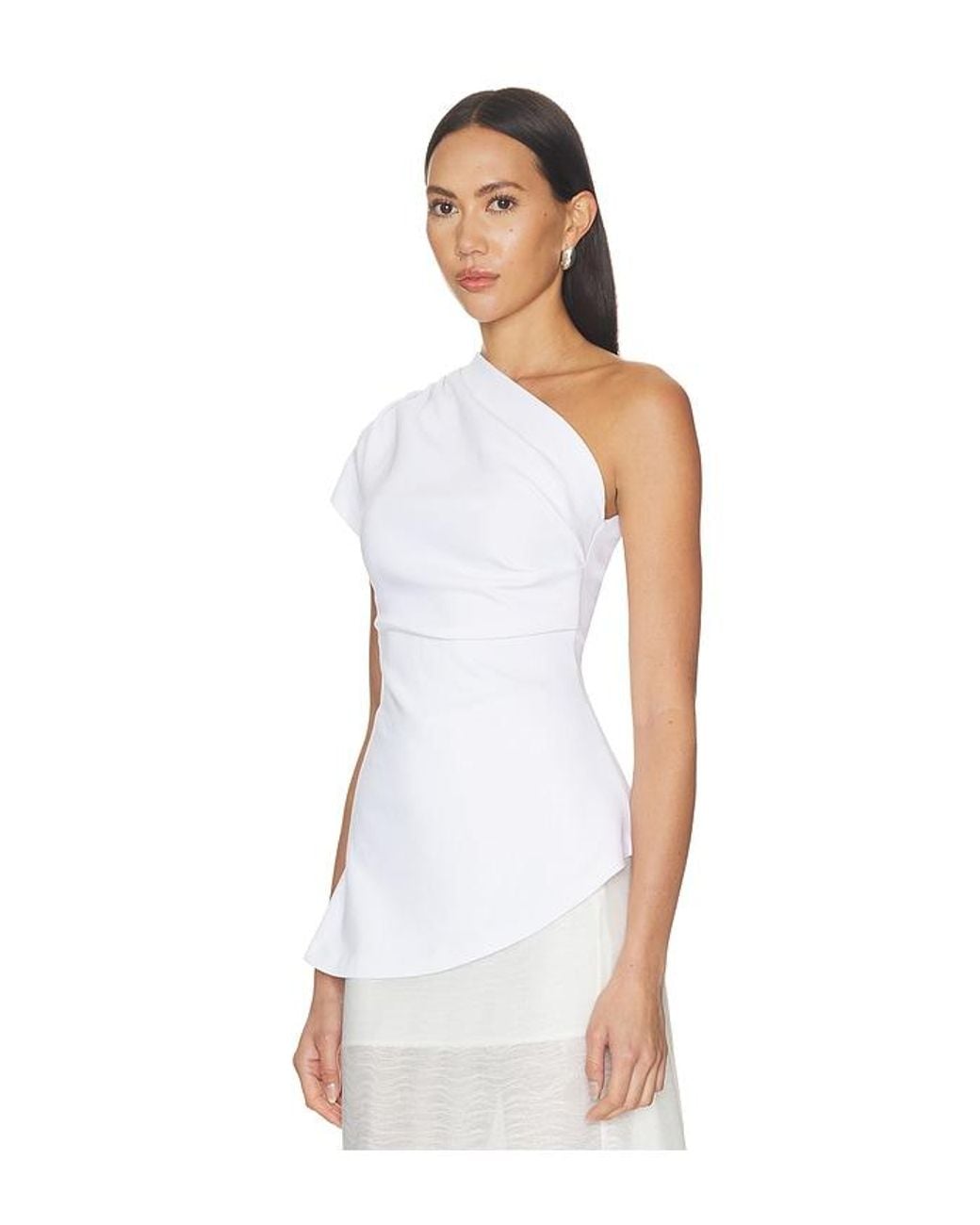 THE GARMENT White Glam Asymmetric Tee