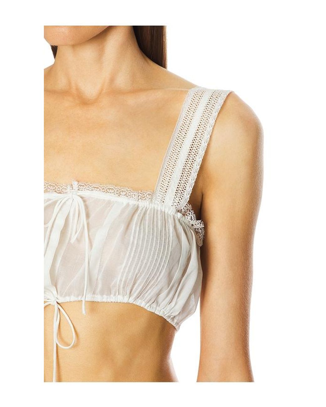 Helsa White Voile Camisette Top