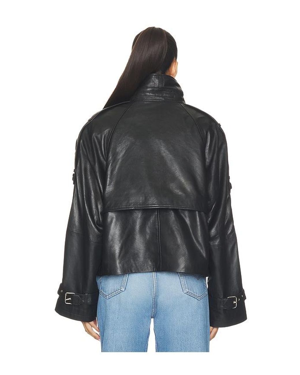 Gestuz Black Avic Leather Jacket