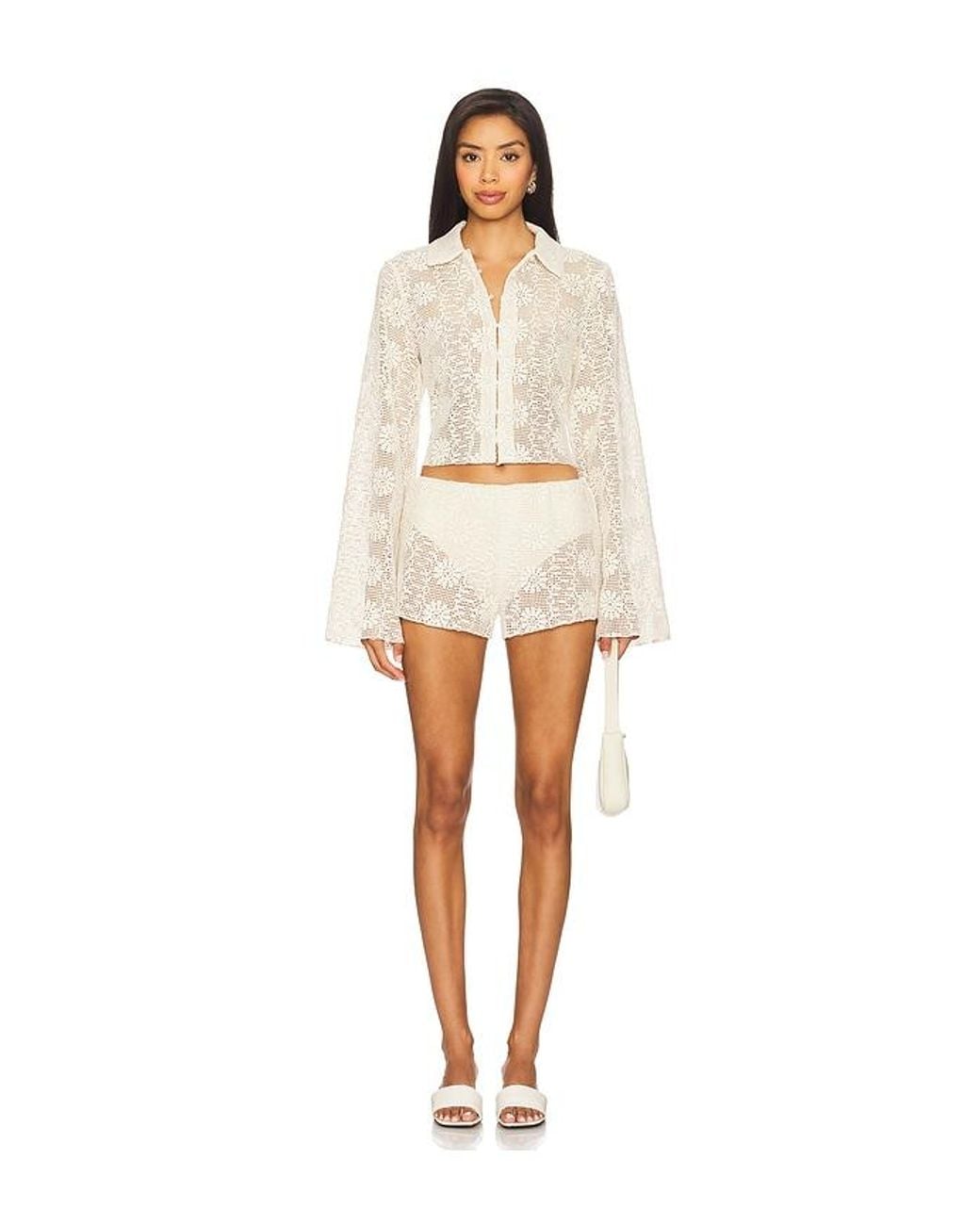Lioness White Babydoll Top