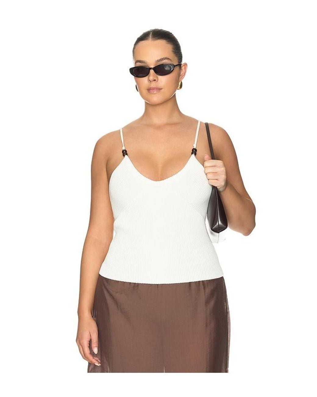 L'academie White 'Academie Kennji Beaded Knit Tank