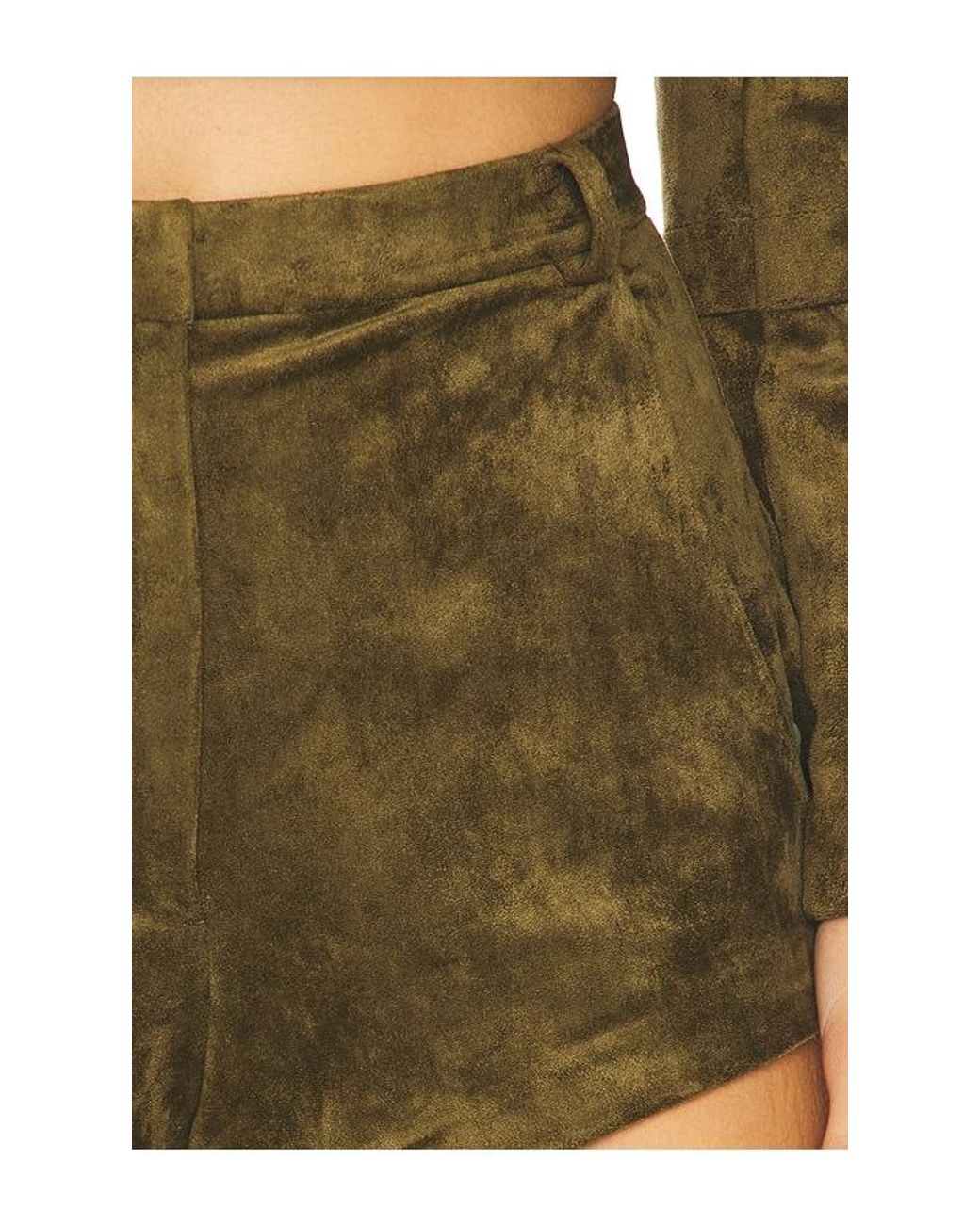 Amanda Uprichard Black X Revolve Kelso Suede Short