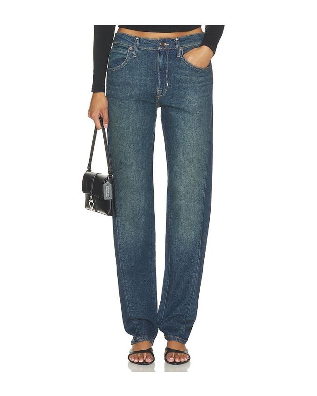 Free People Blue X We The Free Edie High Rise Tapered Jean