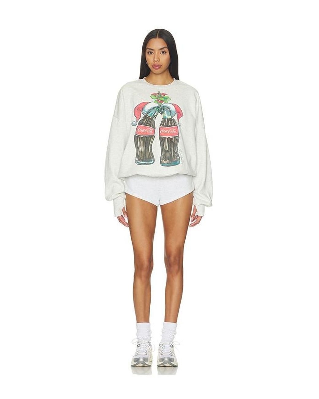 The Laundry Room White Coca Cola Mistle Toe Jump Jumper Sweatshirt
