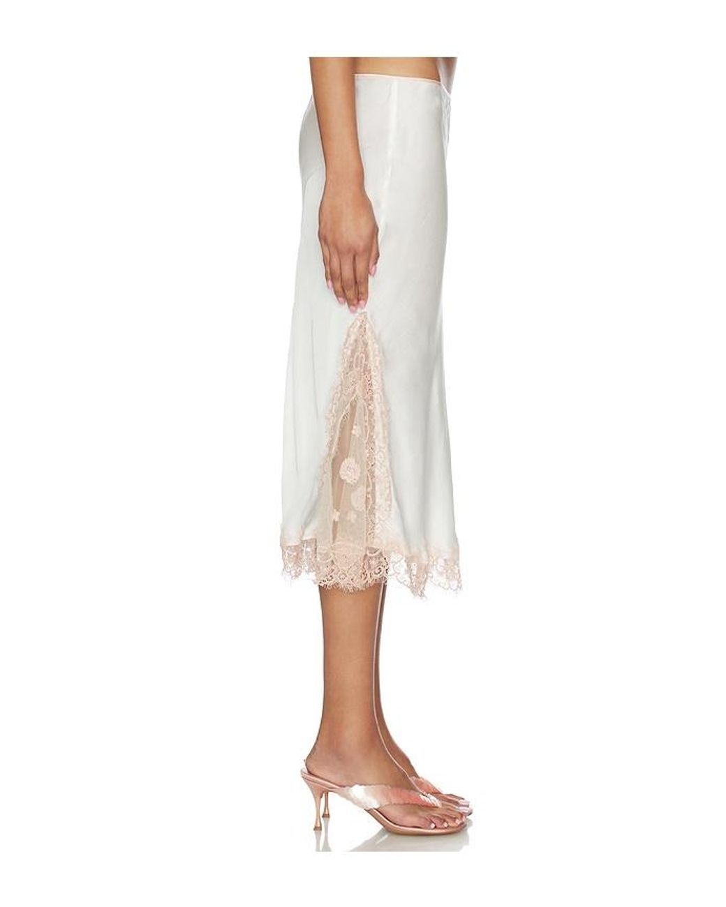 Asta Resort White Nikolina Midi Skirt